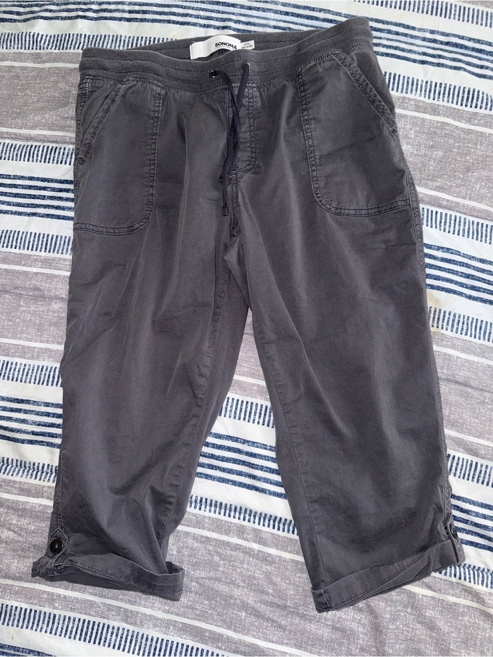 Sonoma Women’s Gray Drawstring Casual Pants